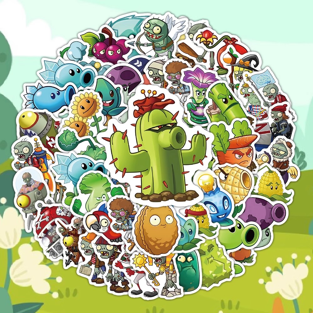 植物大战僵尸贴纸卡通可爱