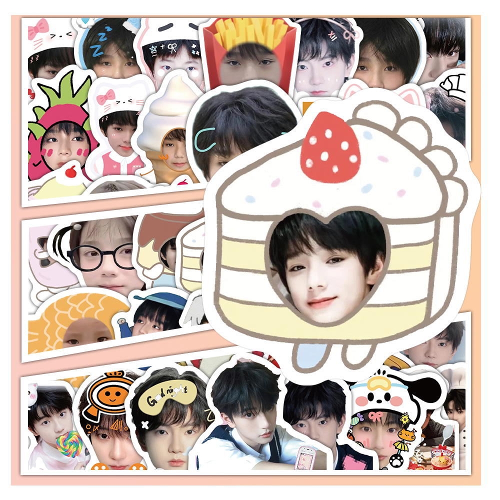 160张王橹杰穆祉丞大头贴贴纸卡通Q版可爱素材装饰标签手账防水dy