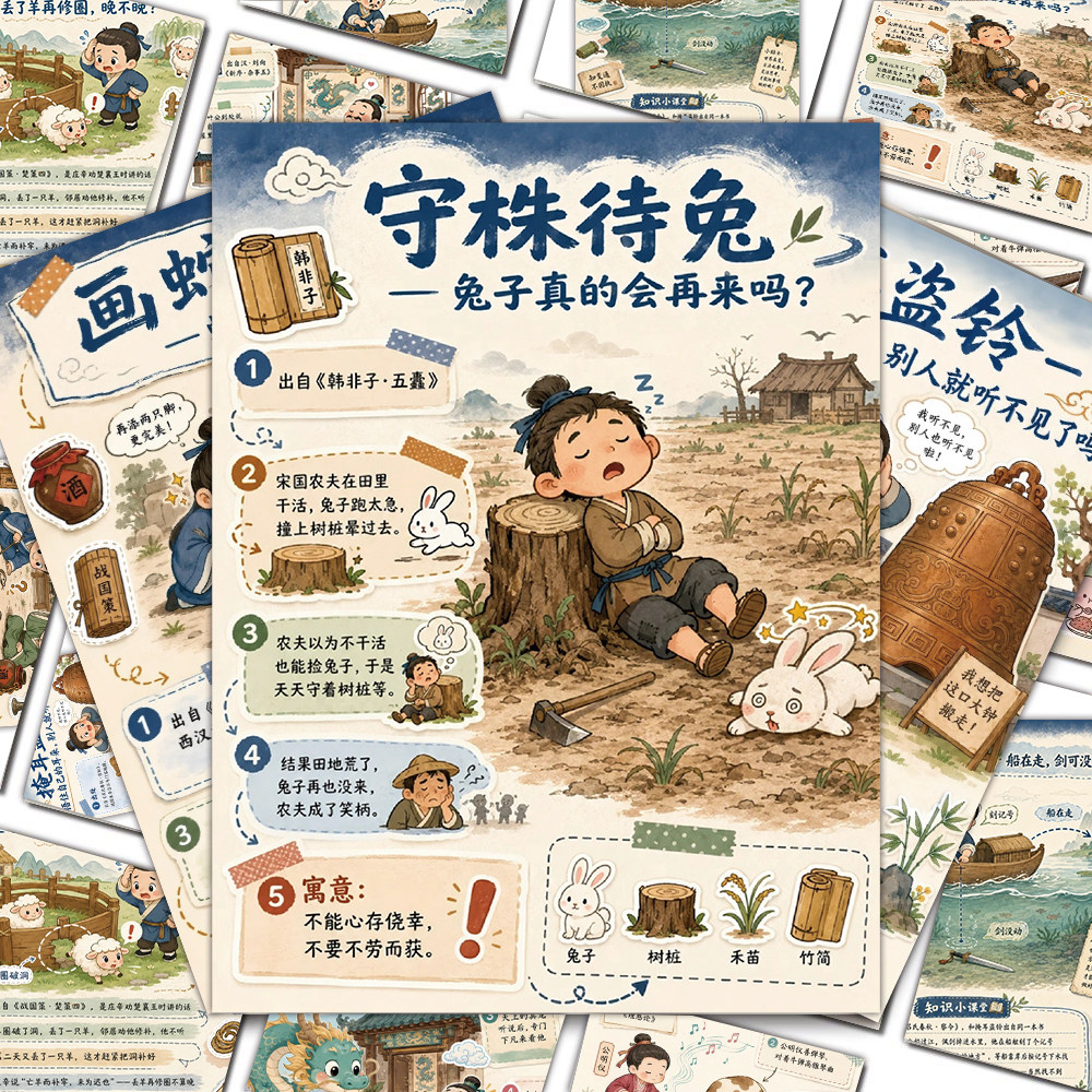 48张儿童成语故事益智贴纸