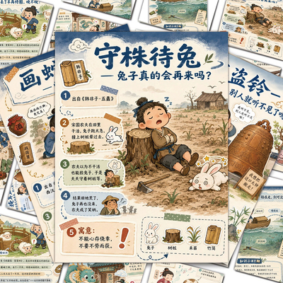 48张儿童成语故事益智贴纸