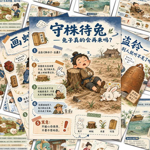 48张儿童成语故事益智贴纸