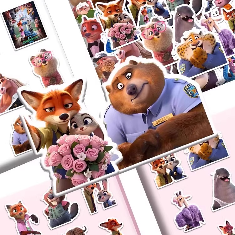 疯狂动物城2兔子警官狐狸先生贴