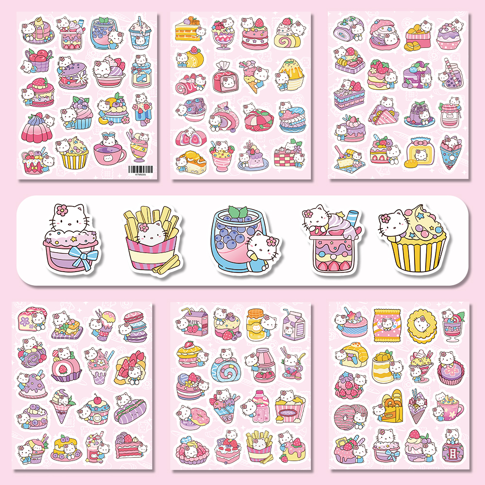206张KT的小猫和食物贴纸