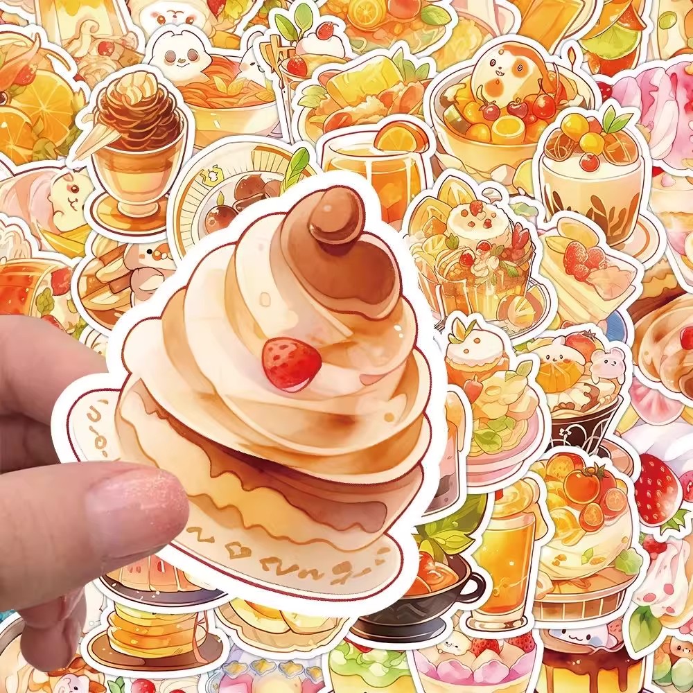 美食甜品贴纸120张点心食物系列