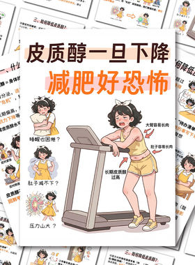 皮质醇降低自律减肥贴纸