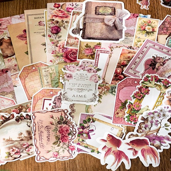 200张复古素材贴纸合集