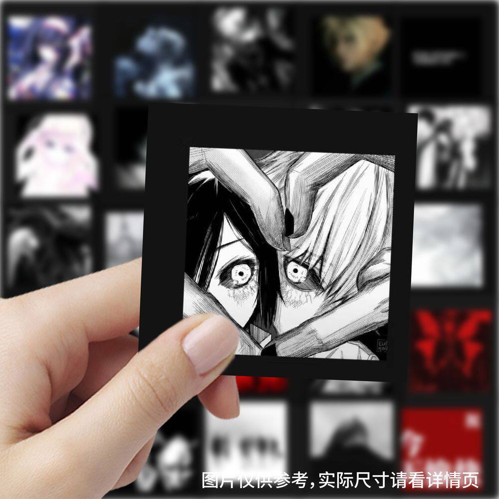 177张怪诞美学头像贴纸小众艺术ins风朋克暗黑恐怖手账本墙面贴画