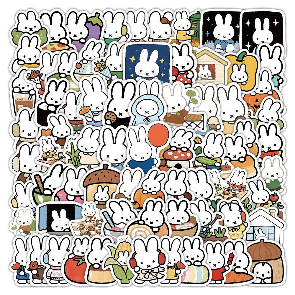 206张米菲兔贴纸Q版素材手账行李箱装饰标签贴防水diy小图案贴画,文具电教/文化用品/商务用品,贴纸/立体贴纸,淘宝优惠券,粉丝福利购,淘宝优惠卷