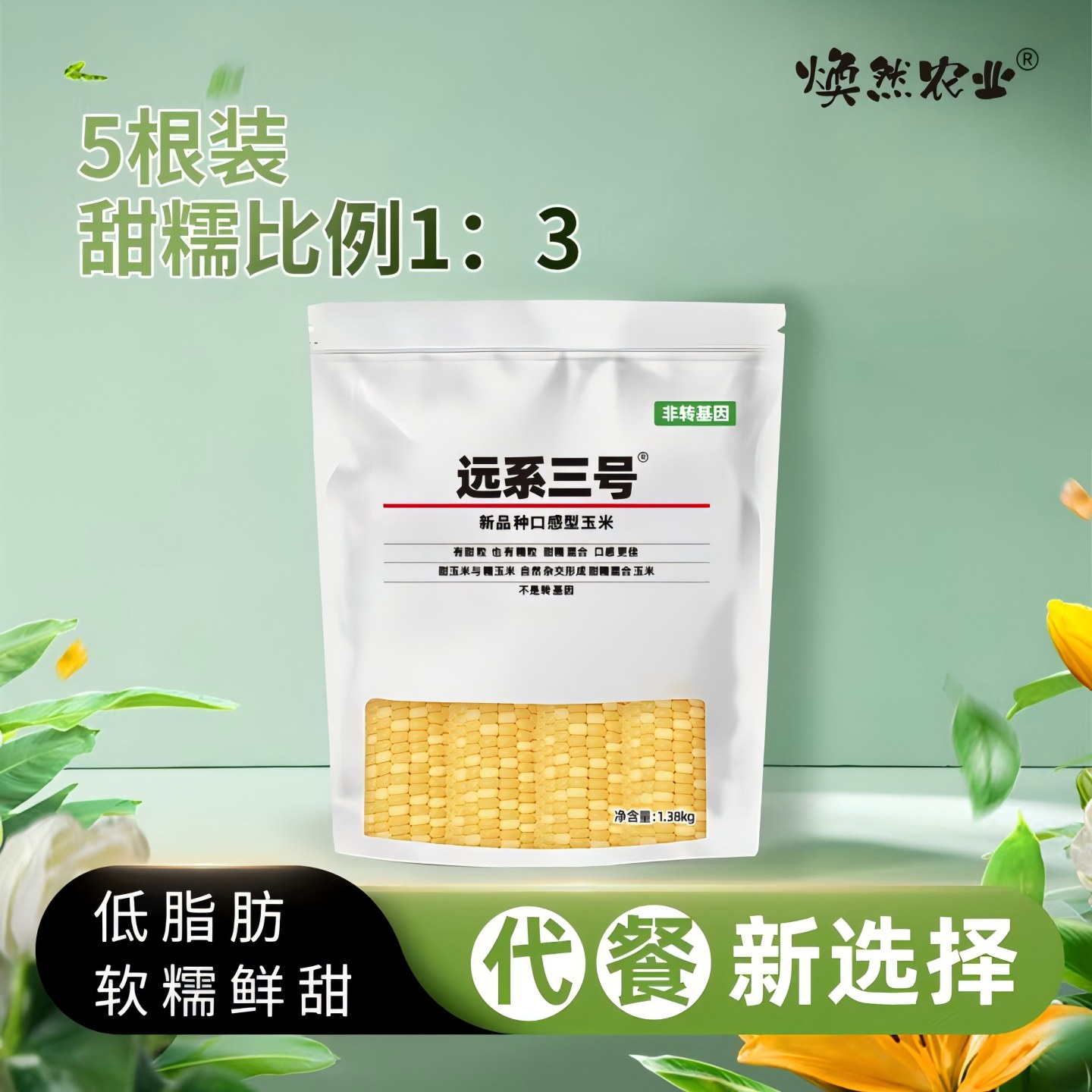 焕然远系三号甜糯杂交玉米