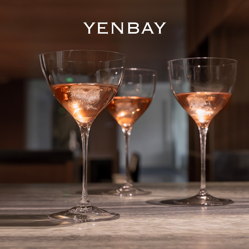 YENBAY Ginkgo红白葡萄酒杯专业高脚玻璃鸡尾酒杯超薄莫吉托杯