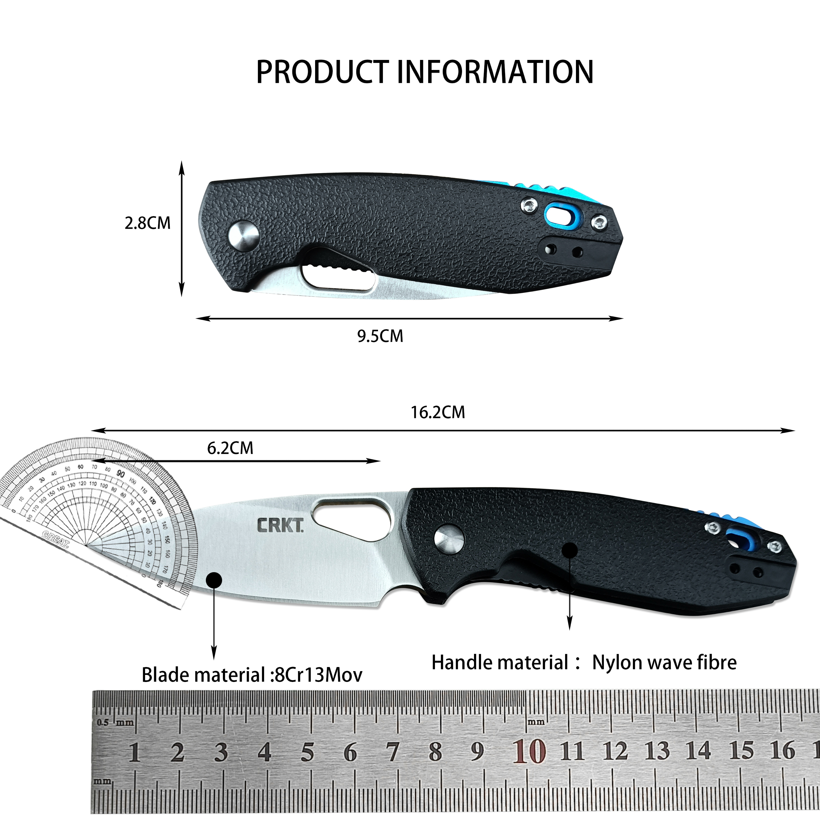 美国knives CRKT5390 折叠刀未开刃电影演出道具刀具模型收藏