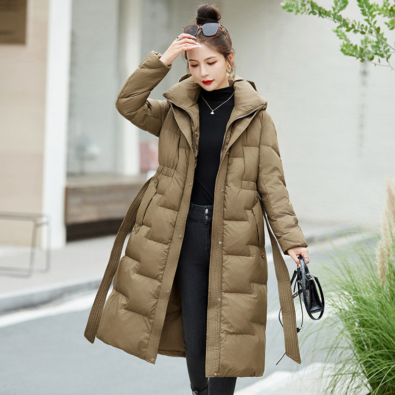 羽绒服中长款2024修身显瘦系羽绒服