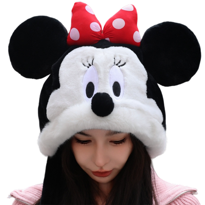 正版迪士尼毛茸帽子保暖