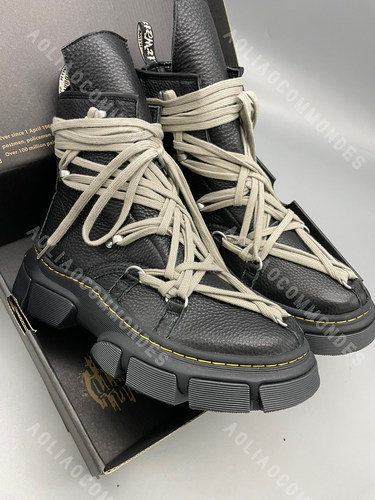 RO暗黑风联名Dr头层牛皮马丁靴