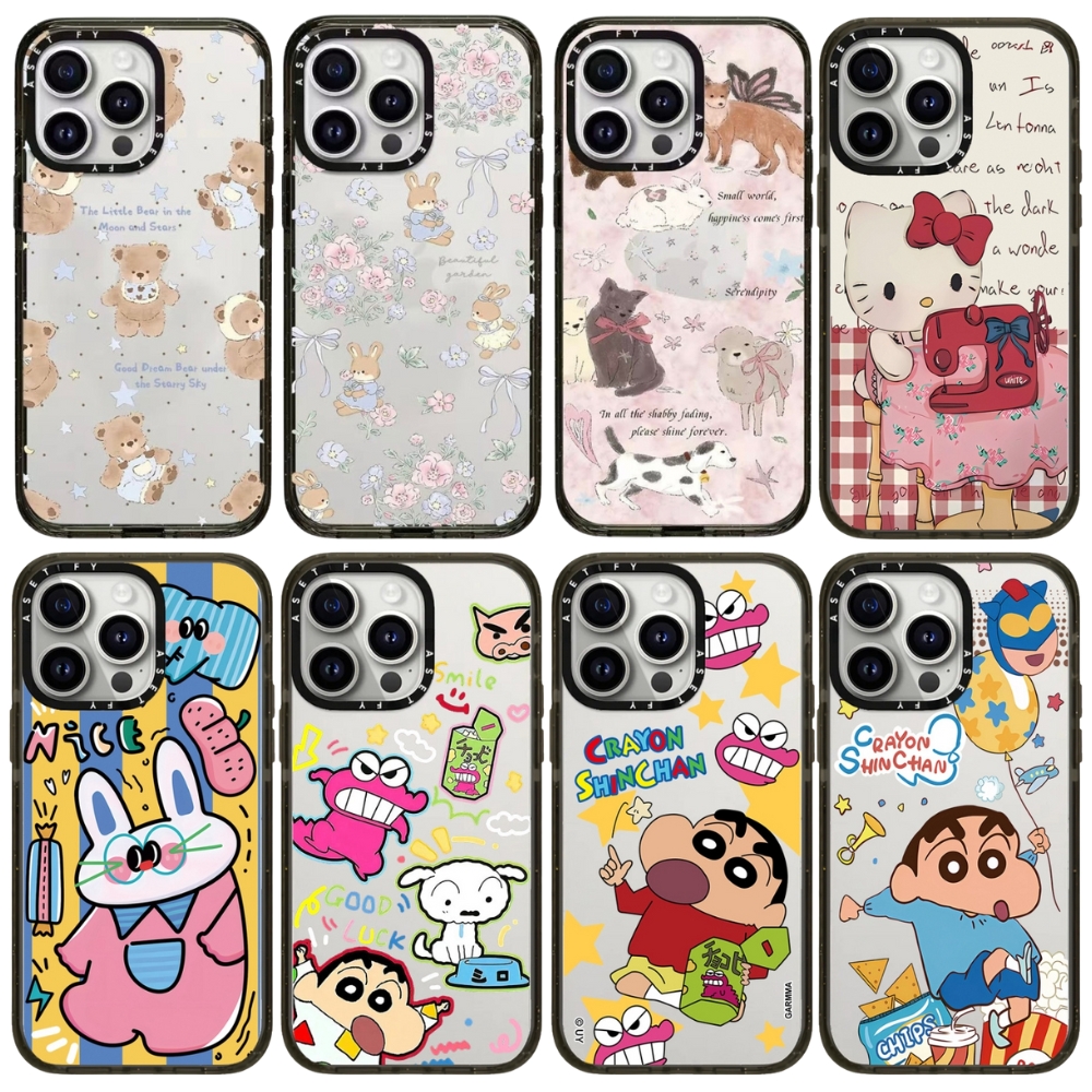 CASE 蜡笔小新 适用于iPhone16Promax适用Magsafe苹果15Pro手机壳2.5网格磁吸14网红可爱13卡通12保护套