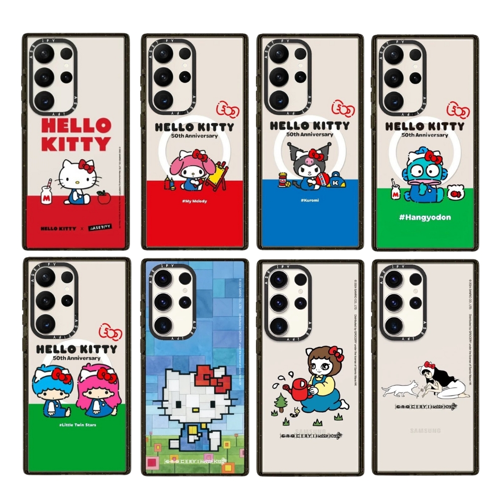 CASE限定积木HelloKitty猫 适用于三星S25亚克力手机壳卡通S24Ultra高透tpu软壳S23可爱防摔保护套