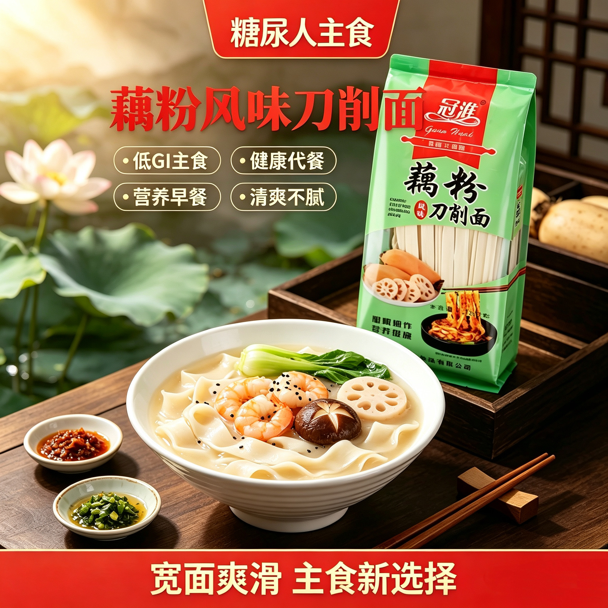 无糖精的零食品小糖人可以吃藕粉刀削面粗粮口感劲道营养健康早餐