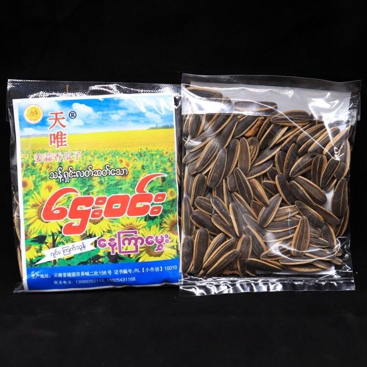 天唯姜蒜香瓜子坚果葵花籽缅甸味道休闲零食炒货小吃特产350克1袋