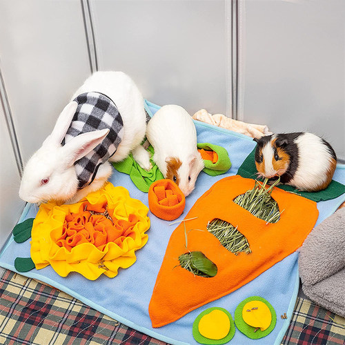 小宠兔垫嗅闻慢食毯觅食解闷玩具