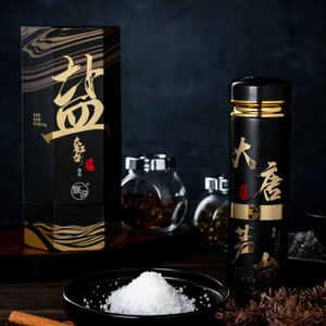盐说食用海盐大唐芦台300g*1+260g*1罐装日晒无碘不含抗结剂食盐