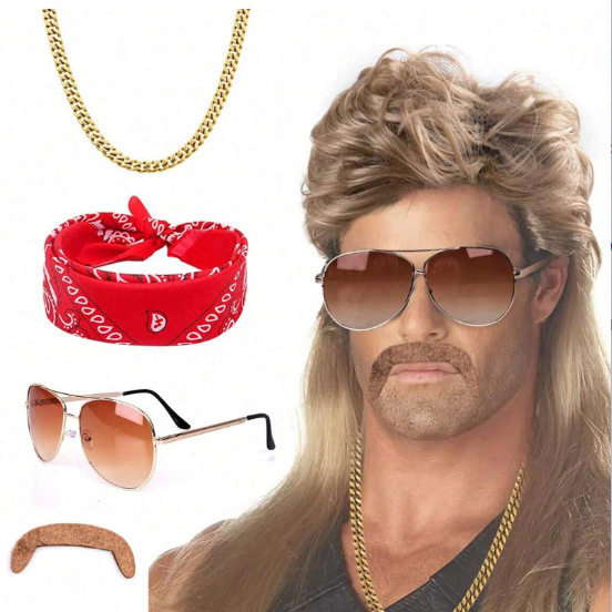 万圣节80s朋克重金属COS装扮欧美男士摇滚卷发乌鱼假发迪斯科,美发护发/假发,演出假发,淘宝优惠券,粉丝福利购,淘宝优惠卷