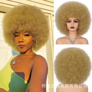 35种颜色现货秒发非洲女士假发头套 蓬松小卷爆炸头Afro Wig