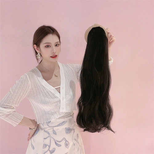 新品发箍假发女黑色大波浪化纤半