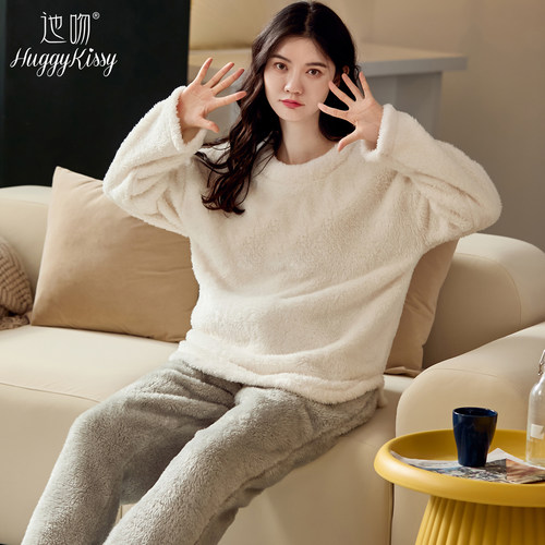 HuggyKissy2025珊瑚绒睡衣女款