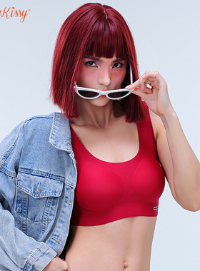 Huggy Kissy无尺码经典圆领背心式舒适无痕透气无钢圈文胸罩内衣