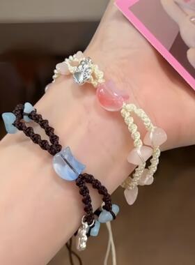 碎石小猫咪手链女生高颜