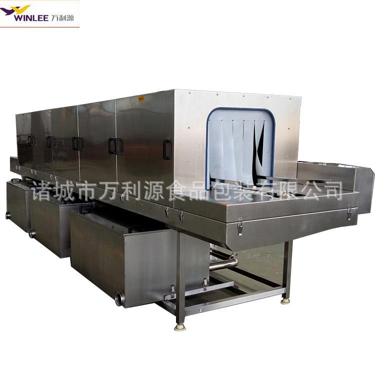 可控温隧道式洗筐机水循环食品筐洗刷设备蛋糕模具托盘清洗设备