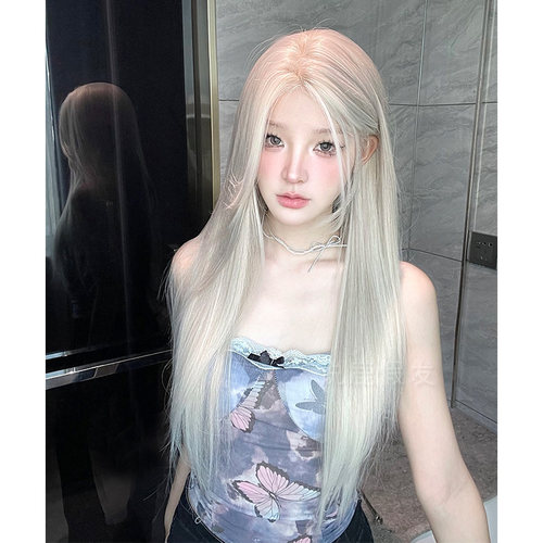 说鹿【AI女友】假发长直发抖音爆款热卖女日常小额蕾丝全头套假发