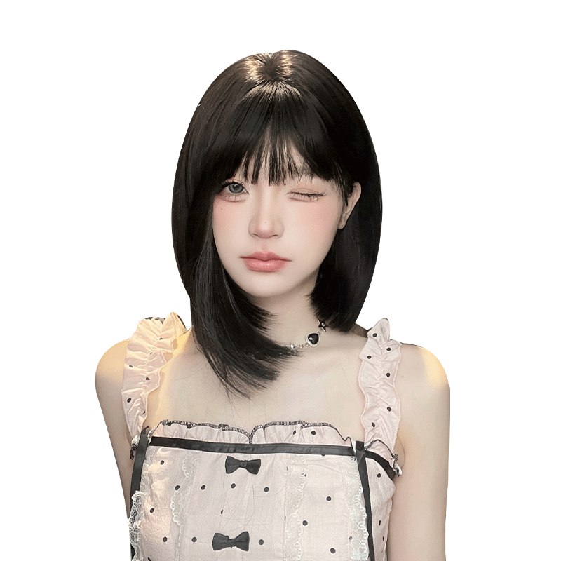 说鹿假发女短发自然逼真bobo头学生头短发夏季全头套整顶假发