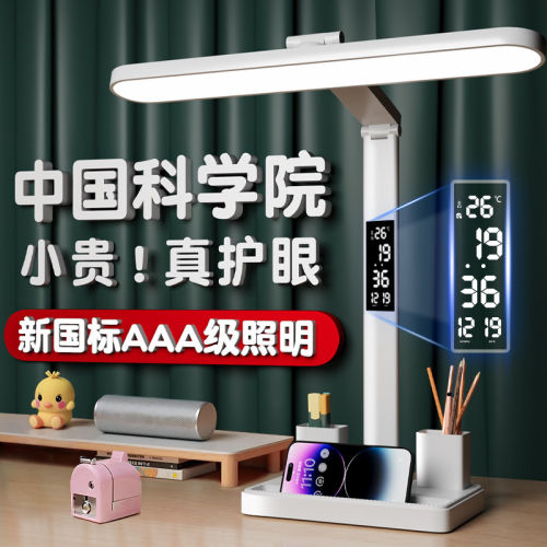 台灯学生学习专用护眼三色光宿舍长大续航多功能25新款阅读书桌灯