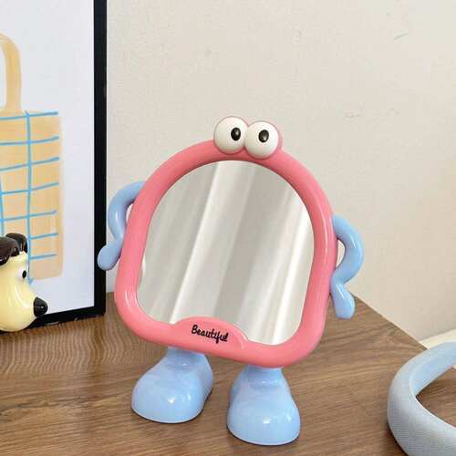 镜子化妆镜台式桌面小镜子家用卧室可爱学生宿舍便携高清美妆镜