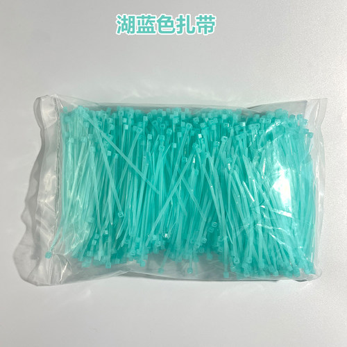 湖蓝色/淡蓝色尼龙扎带彩色塑料扎带绑带3*100