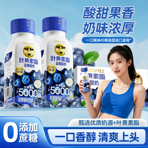 轻上叶黄素酯蓝莓酸奶饮品
