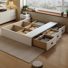 Casa Relax无床头全实木榻榻米侧抽储物床榉木静音排骨架定制尺寸