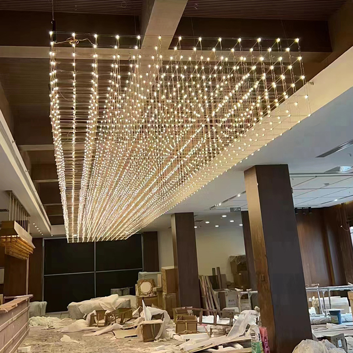 灯具定制光立方吊灯酒店大堂立方灯售楼部沙盘灯满天星灯饰订做灯