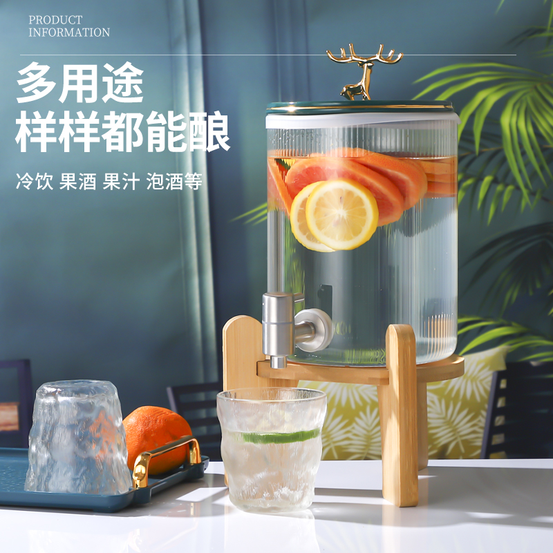 泡酒玻璃瓶带龙头高档密封大容量