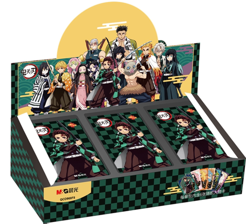 晨光鬼灭之刃闪卡书签每包随机6张人物卡收藏卡牌盲盒盲袋CD968F8