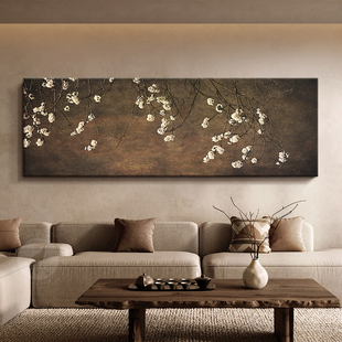 中古风客厅装饰画新中式侘寂禅意茶室挂画宋代美学沙发背景墙壁画