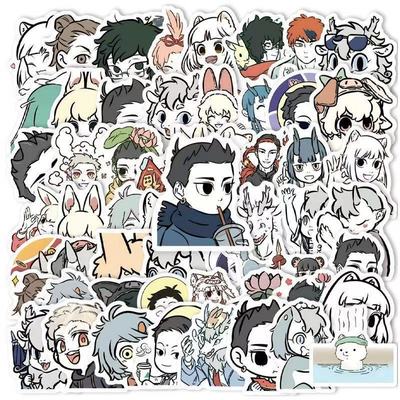 74张非人哉周边贴纸卡通二次元高颜值手机手账笔记本diy装饰贴画