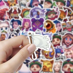 60张英雄联盟贴纸卡通可爱搞笑表情装 饰手机壳笔记本电脑防水贴画