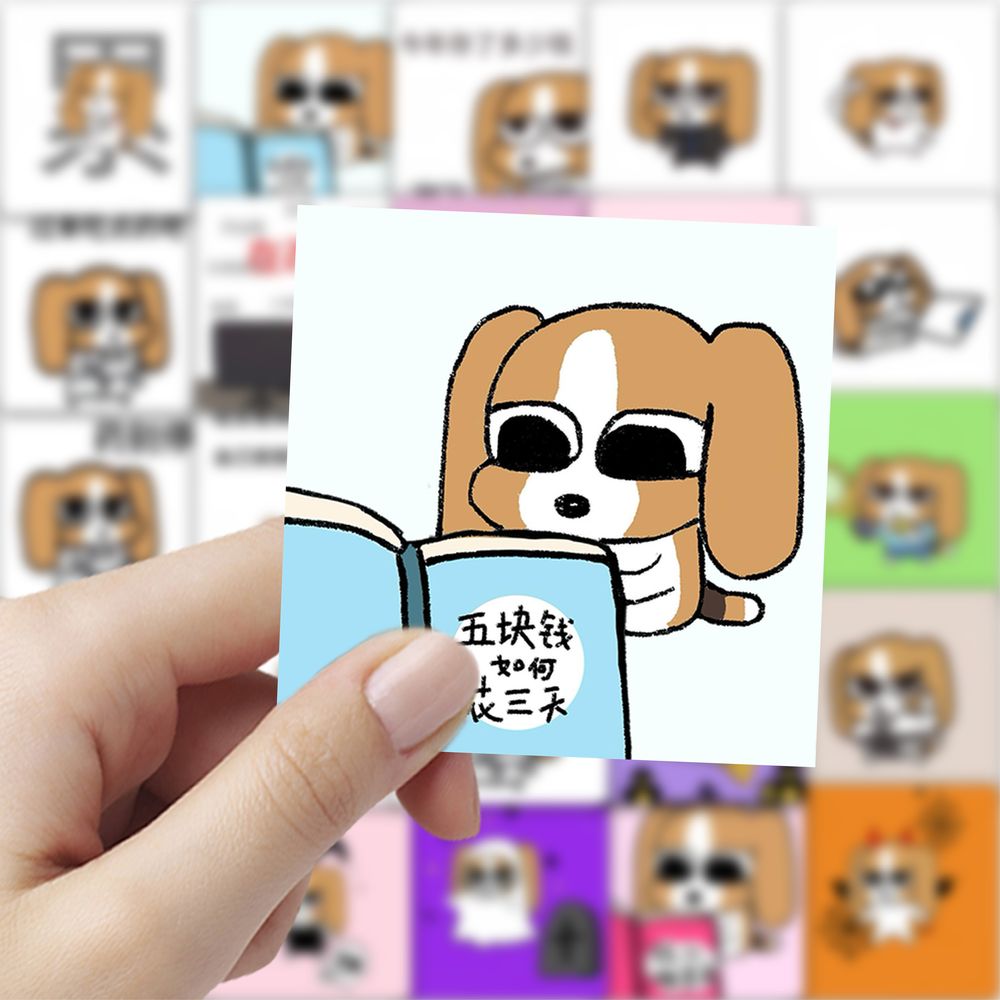 59张暹罗厘普贴纸可爱卡通表情包装饰手机壳笔记本电脑防水封口贴