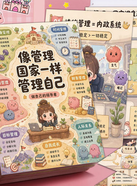 6张做自己的领导者贴纸像管理国家一样管理自己手账素材防水贴画