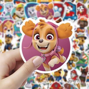 200张汪汪队立大功贴纸狗狗巡逻队卡通可爱儿童玩具贴画自粘diy