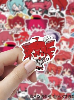 60张重音teto贴纸可爱卡通Q版装饰手账手机壳笔记本电脑防水贴画