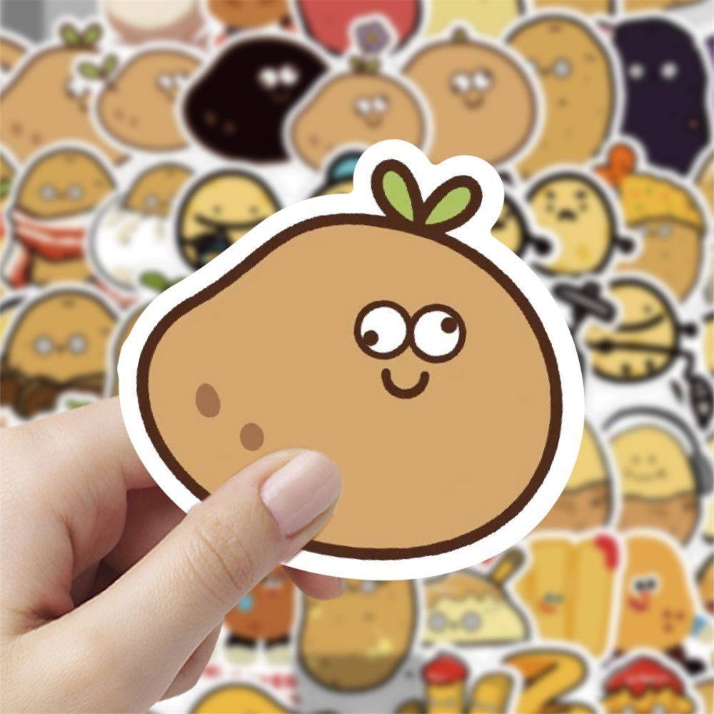 120张卡通可爱小土豆贴纸搞笑趣味表情包桌面手机diy装饰贴画防水