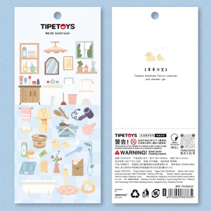 生活美学系列香香浴室贴纸ins风洗浴用品卡通小图案装饰防水贴画